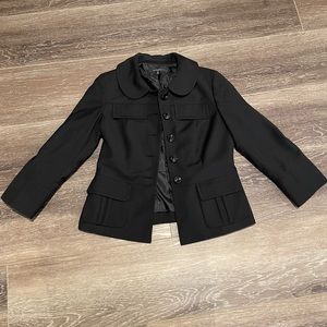Nine West Sz 8 3/4 sleeve black blazer